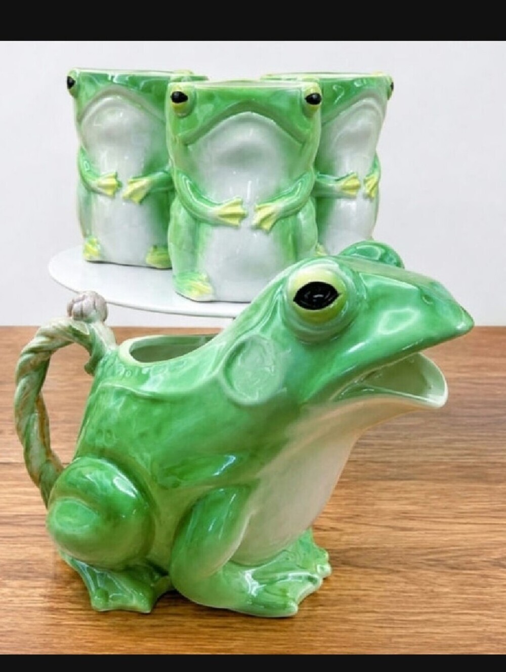 Franci Villa Vanilla Collection Pitcher and Cup Set Pre-Loved